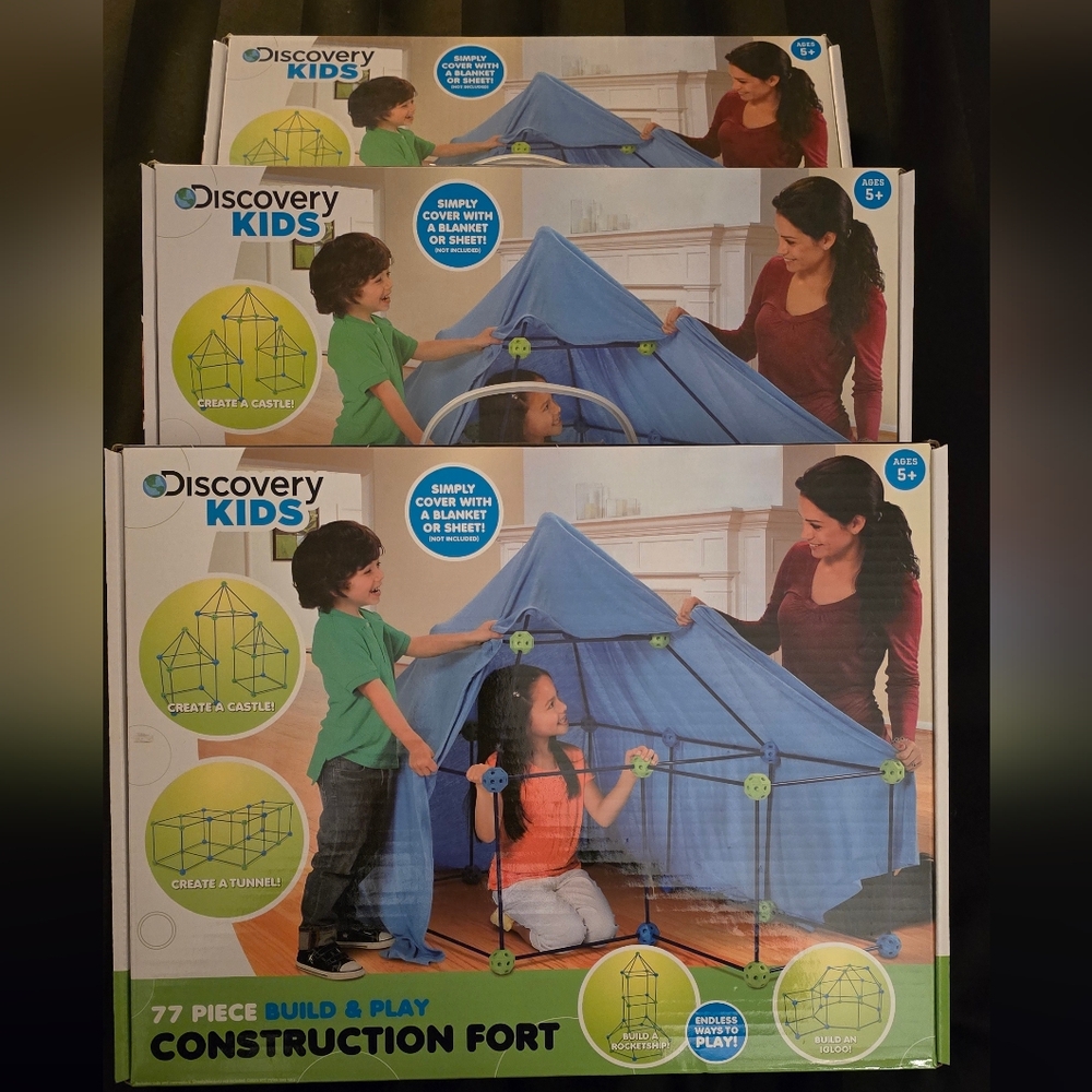 Discovery Kids 77 pc. Construction Fort Building Set (3 Sets)